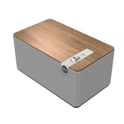 Klipsch The Three Plus Bluetooth-högtalare, valnöt