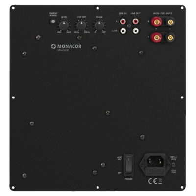 Monacor SAM-500D inbyggnadsförstärkare för subwoofer