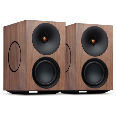 Cambridge Audio L/R X aktiva stereohögtalare med nätverk, valnöt par