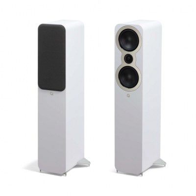 Q Acoustics 3050c golvhögtalare, mattvit