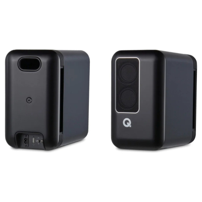Q Acoustics QActive 200 aktiva stativhögtalare, mattsvart