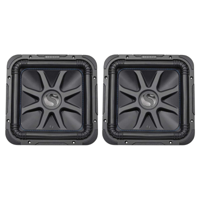 Kicker Solo-Baric L7S124, fyrkantigt 12 tums baselement, 2x4 ohm