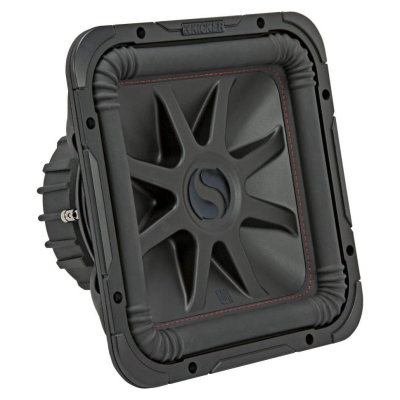 Kicker Solo-Baric L7R122, fyrkantigt 12 tums baselement, 2x2 ohm