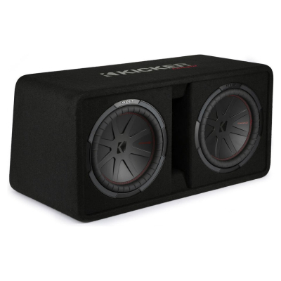 Kicker CompR DCWR122, portad 2x12 tums baslåda, 2 ohm