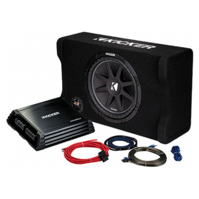 Kicker KickPack KKPDF212, baspaket med 12 tums baslåda, slutsteg och kablage