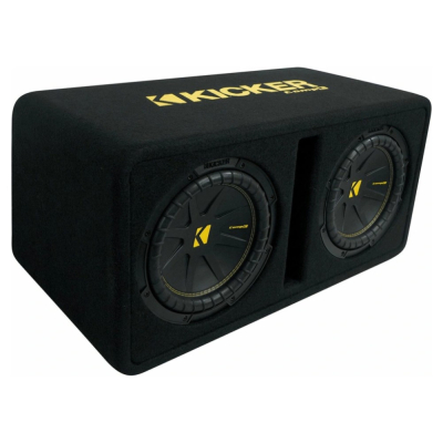 Kicker CompC DCWC102, portad 2x10 tums baslåda, 2 ohm