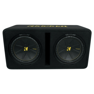 Kicker CompC DCWC122, portad 2x12 tums baslåda, 2 ohm