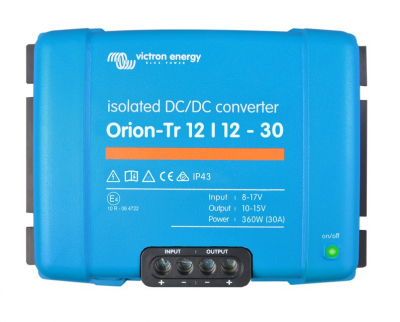 Victron Orion-Tr DC-DC-omvandlare, 12V in 12V ut, isolerad 30A returexemplar