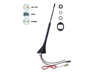 Takantenn AM/FM DAB+ 76° lutning 12V