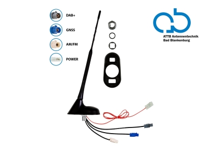 Takantenn AM/FM DAB+ GNSS aktiv 12V