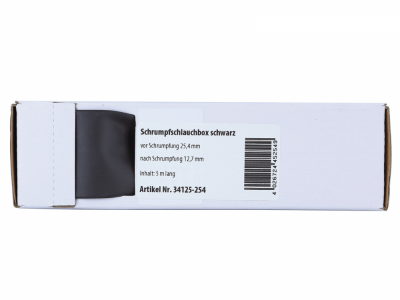 Krympslang svart 25.4 mm - 12.7 mm, 1 meter