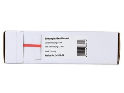 Röd krympslang 2.4 mm - 1.2 mm, metervara
