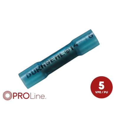 Lödskarv med krympplast blå, 5-pack