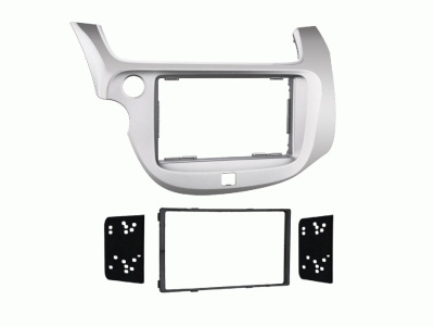 Monteringsram 2-DIN Honda Fit/Jazz, silver