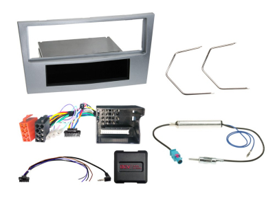 1-DIN Installationskit med prylfack Opel matt-krom
