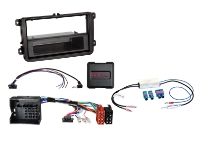 1/2-DIN Installationskit med prylfack Seat/Skoda/VW