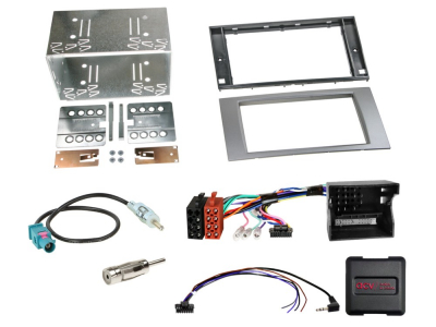 2-DIN Kit Ford silver SWC/CAN Bus/antennadapter