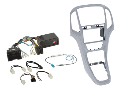 ACV Installationskit 2-DIN Opel Astra J, platin silver