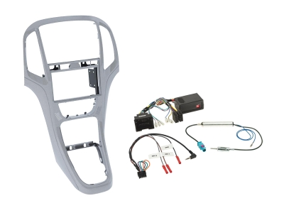 2-DIN Kit Opel Astra J 2009-2018, platin silver