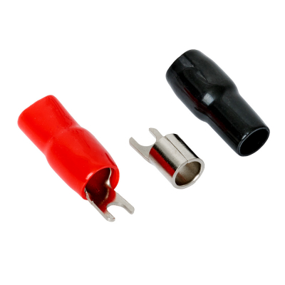 Auto-Connect röd och svart gaffelkabelsko, 21 mm²