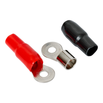 Auto-Connect röd och svart ringkabelsko M8, 53 mm²