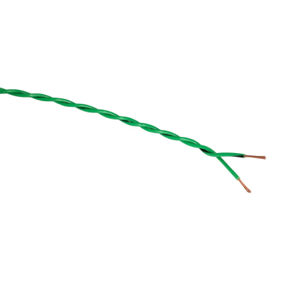 Auto-Connect Tvinnad OFC-högtalarkabel 2x0.5 mm², grön löpmeter