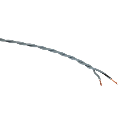 Auto-Connect Tvinnad OFC-högtalarkabel 2x0.5 mm², grå löpmeter
