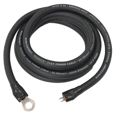 Auto-Connect 2.5 meter strömkabel CCA 35.5mm², svart