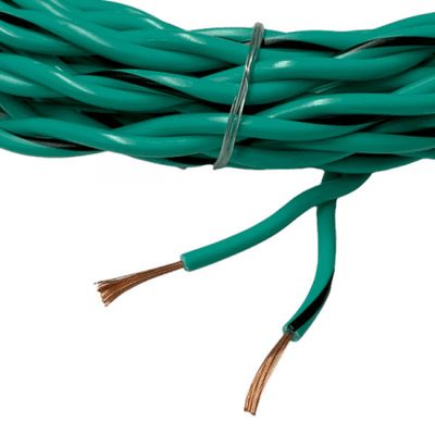 Auto-Connect tvinnad högtalarkabel 2x1.0mm² grön, lösmeter