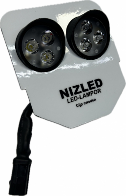 Dubbelfäste 60w (drar 70w) Husqvarna 2024-, kallvit 2xE30