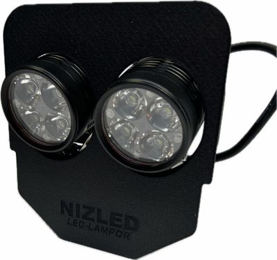 Dubbel lampfäste 80w Husqvarna 2024-, NIZLED R40DRL kallvit