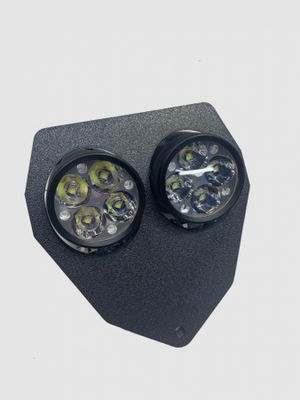 Lampfäste Sherco 2012-2023, 80w med 2st NIZLED R40DRL