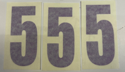 Nizled siffer dekal Lila 5 10x5cm