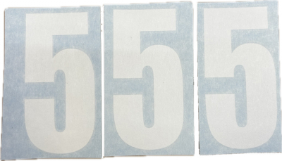 Nizled siffer dekal vit 5 10x5cm