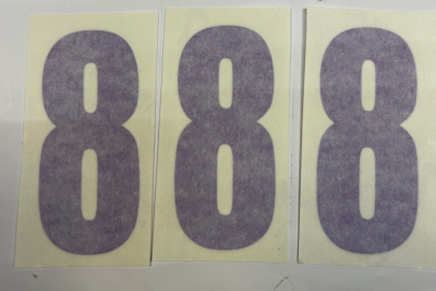 Nizled siffer dekal svart 8 10x5cm