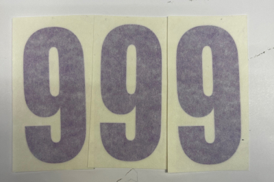 Nizled siffer dekal svart 9 10x5cm