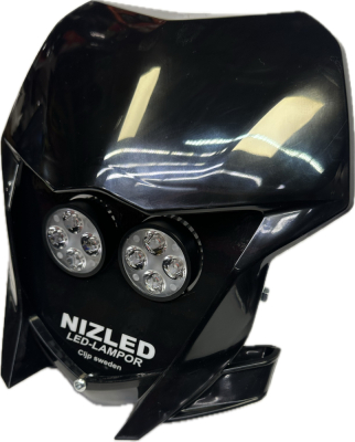 Dubbel lampkåpa kallvit 80w Yamaha WR 2019-2026, svart, 2xE406k 