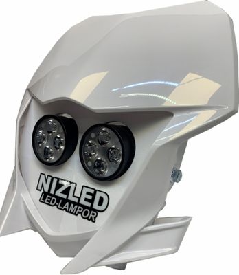 Dubbel lampkåpa kallvit 80w, Yamaha WR 2019-2025, vit, 2xE406k fläktlös