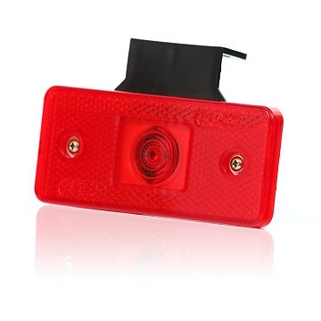 Strands Pos. Ljus Röd 12-24V Med Fäste,Och Reflex. LED