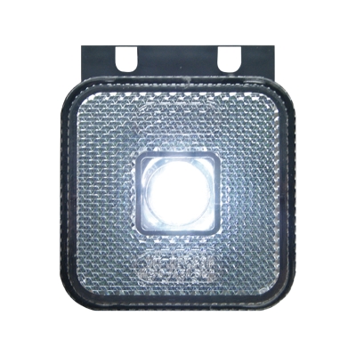 Strands Positionsljus Vit LED 12-24V,Inkl. Vinkelfäste E-Märkt