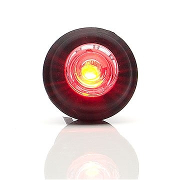 Strands Positionsljus Röd LED 12-24V.,Passas IN I 21Mm Hål. E-Märkt.