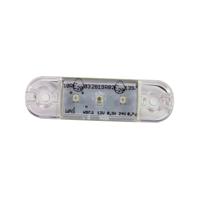 Strands Slim Bak Positionljus 3 LED, Klar Lins