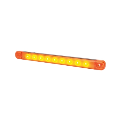 Strands Sidomarkering Orange Slim 9 LED,9-36V IP68. E-Märkt.