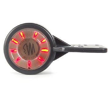 Strands Gummiarm Vit/Röd LED M. Platta,Klarglas. E-Märkt 12-24V