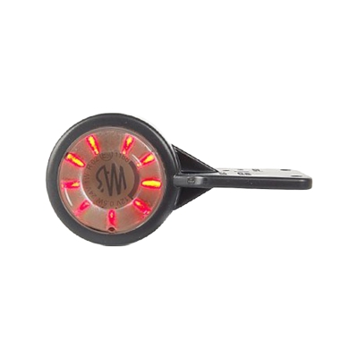 Strands Gummiarm Vit/Röd LED M. Platta,Klarglas. E-Märkt 12-24V