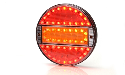 Strands Rund LED 3 Kammare 12-24V,142Mm Diameter Färgad Lins