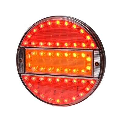 Strands Rund LED 3 Kammare 12-24V,142Mm Diameter Färgad Lins