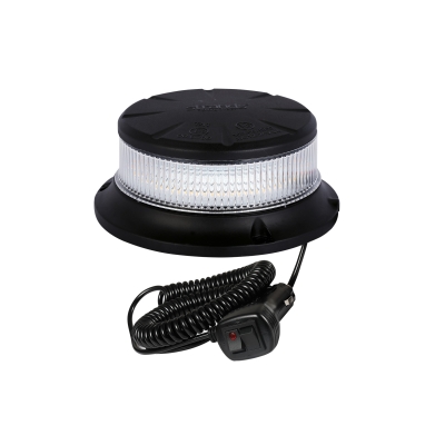 Strands Roterande Varningsljus Orange LED Magnet/Klar Lins