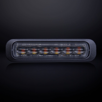 Strands Dark Knight Riktat Blixtljus Orange 6 LED Mörktonat Lins