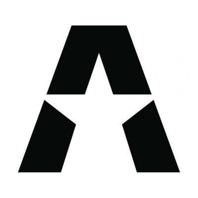 GAS A STAR-klistermärke 15.5x14cm, svart